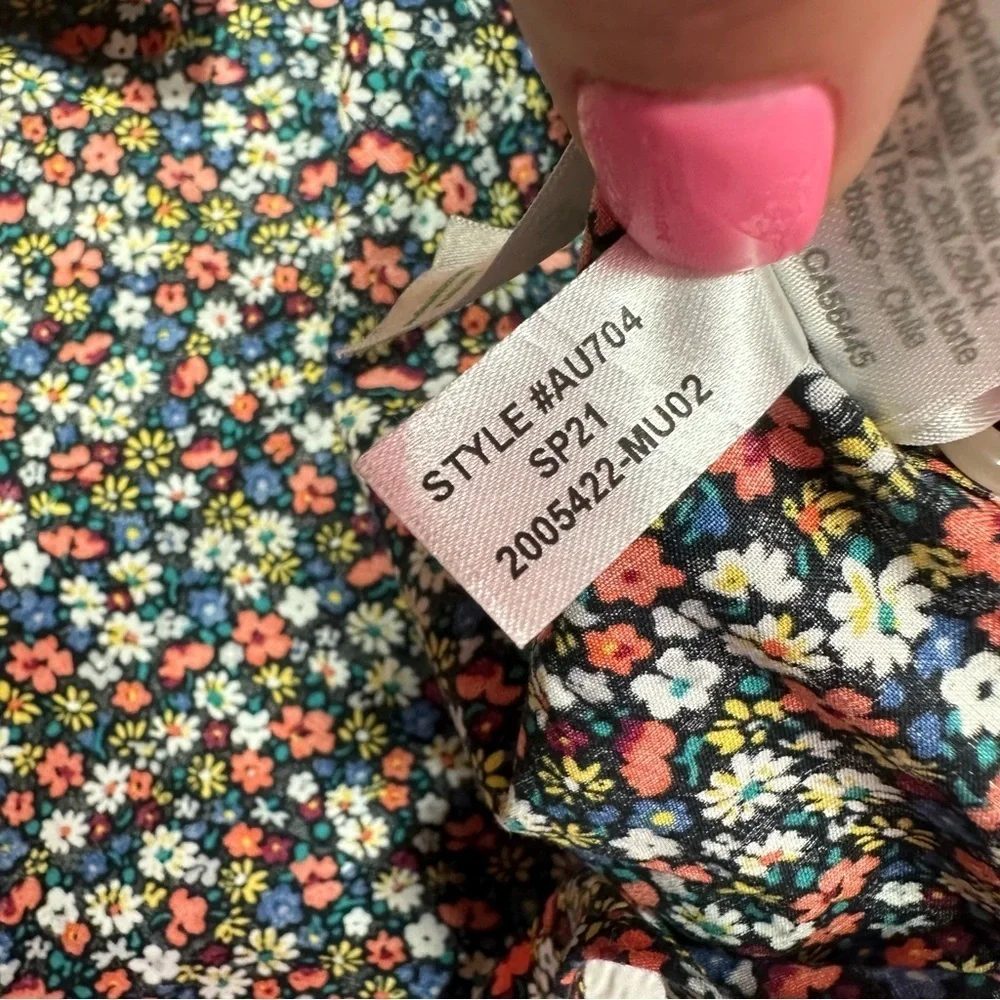 sewn for J. Crew slim tuntucket floral print secret wash Button Down Shirt sz M
